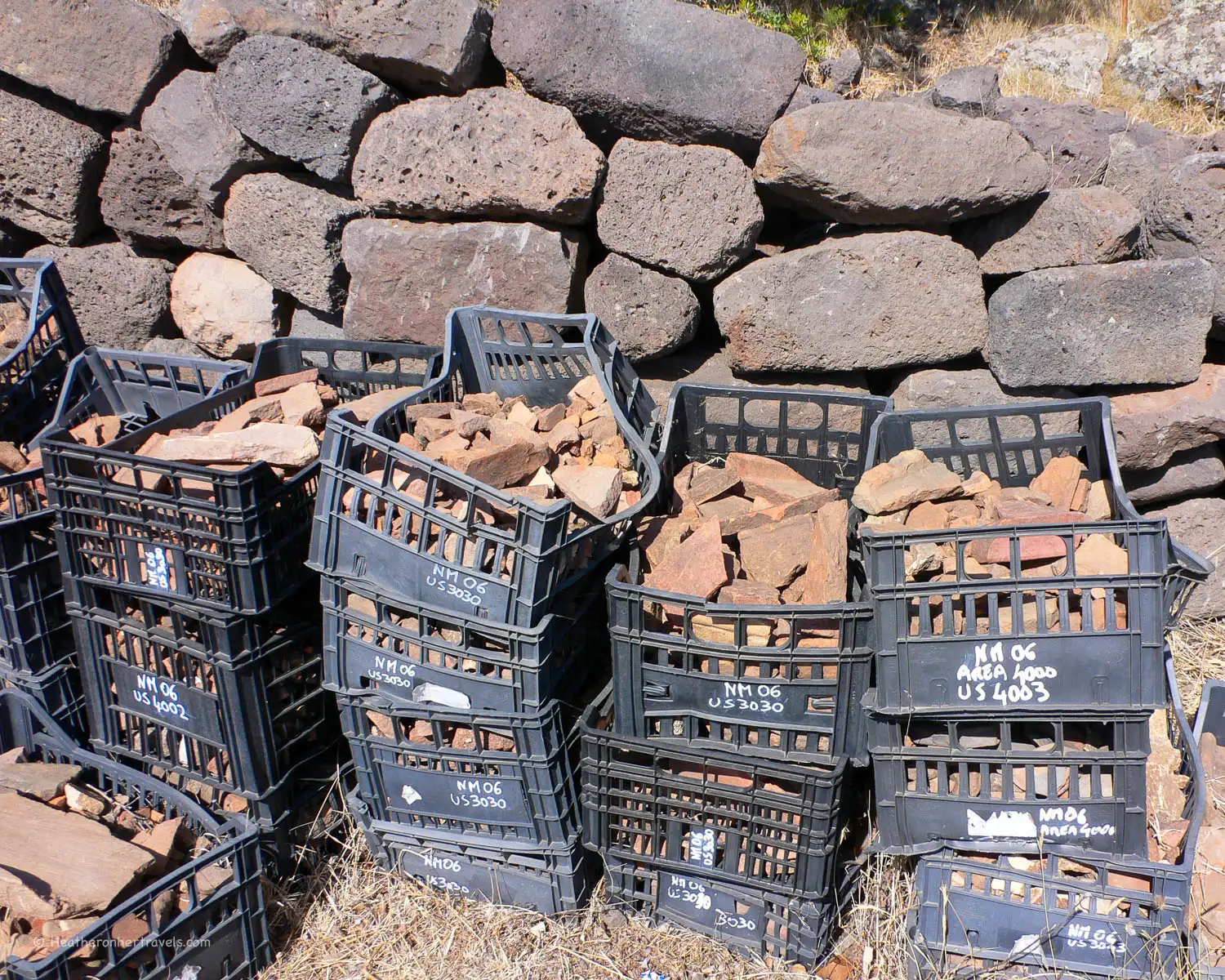 Ceramics found in the excavations at Nuraghe Mannu