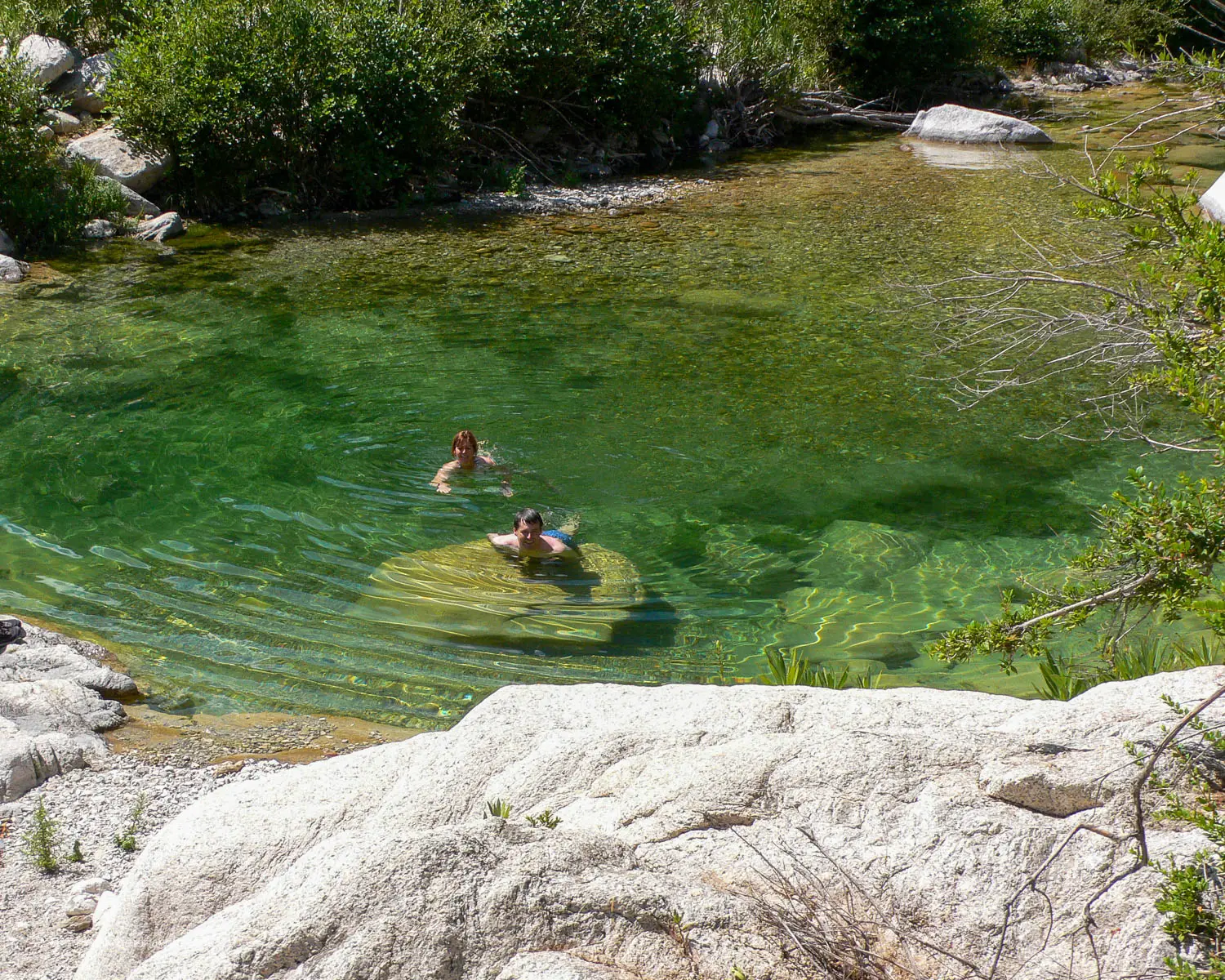 River swimming near Gola di Gorroppu