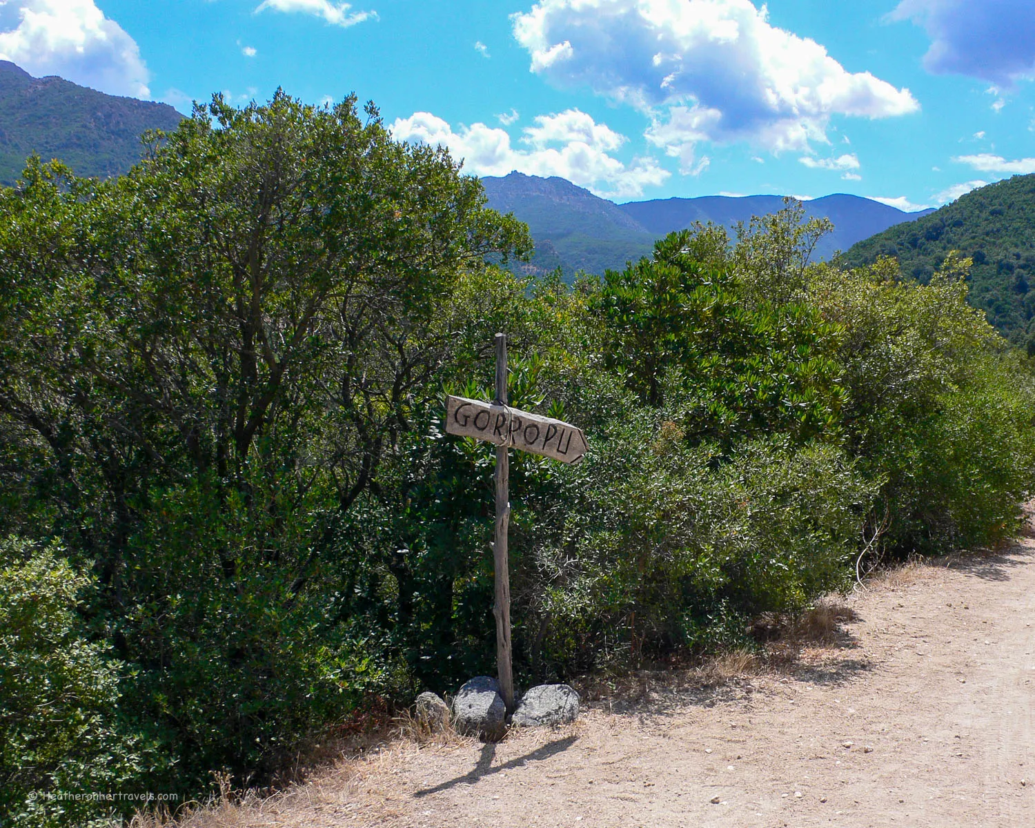 Sign near Gola di Gorroppu
