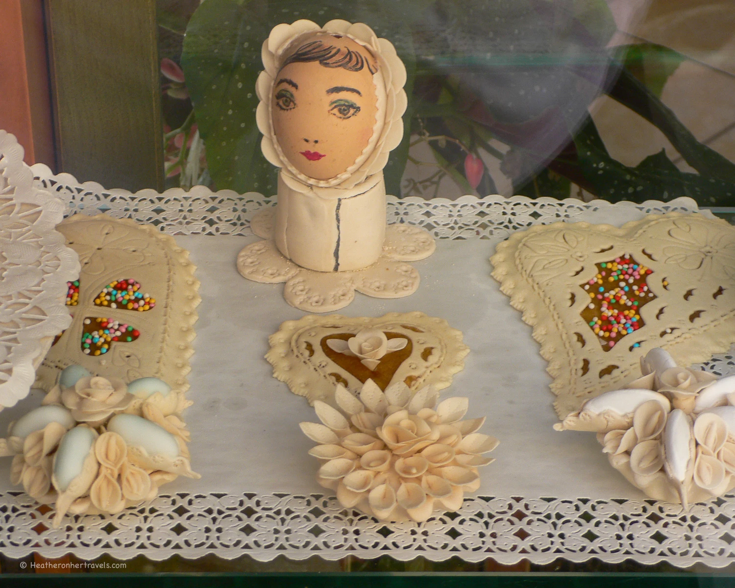 Decorative biscuits in a bakery in Nuoro, Sardinia