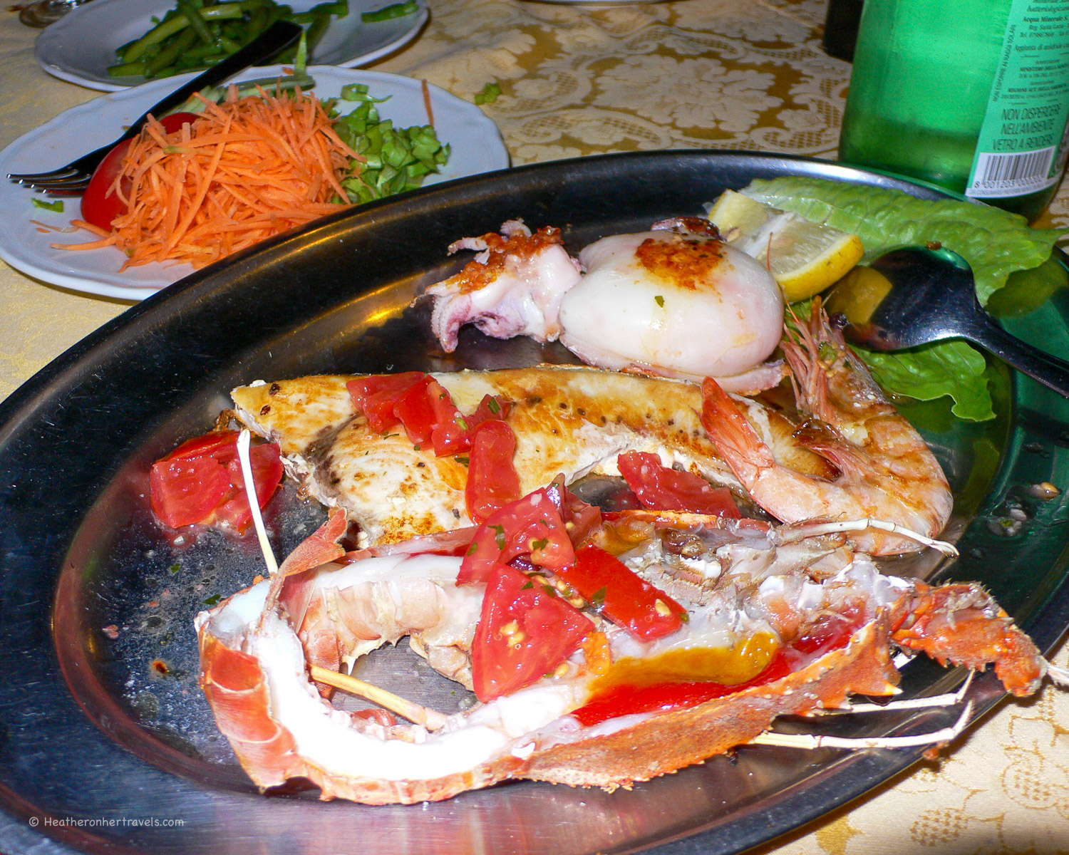 Fish platter in Sardinia
