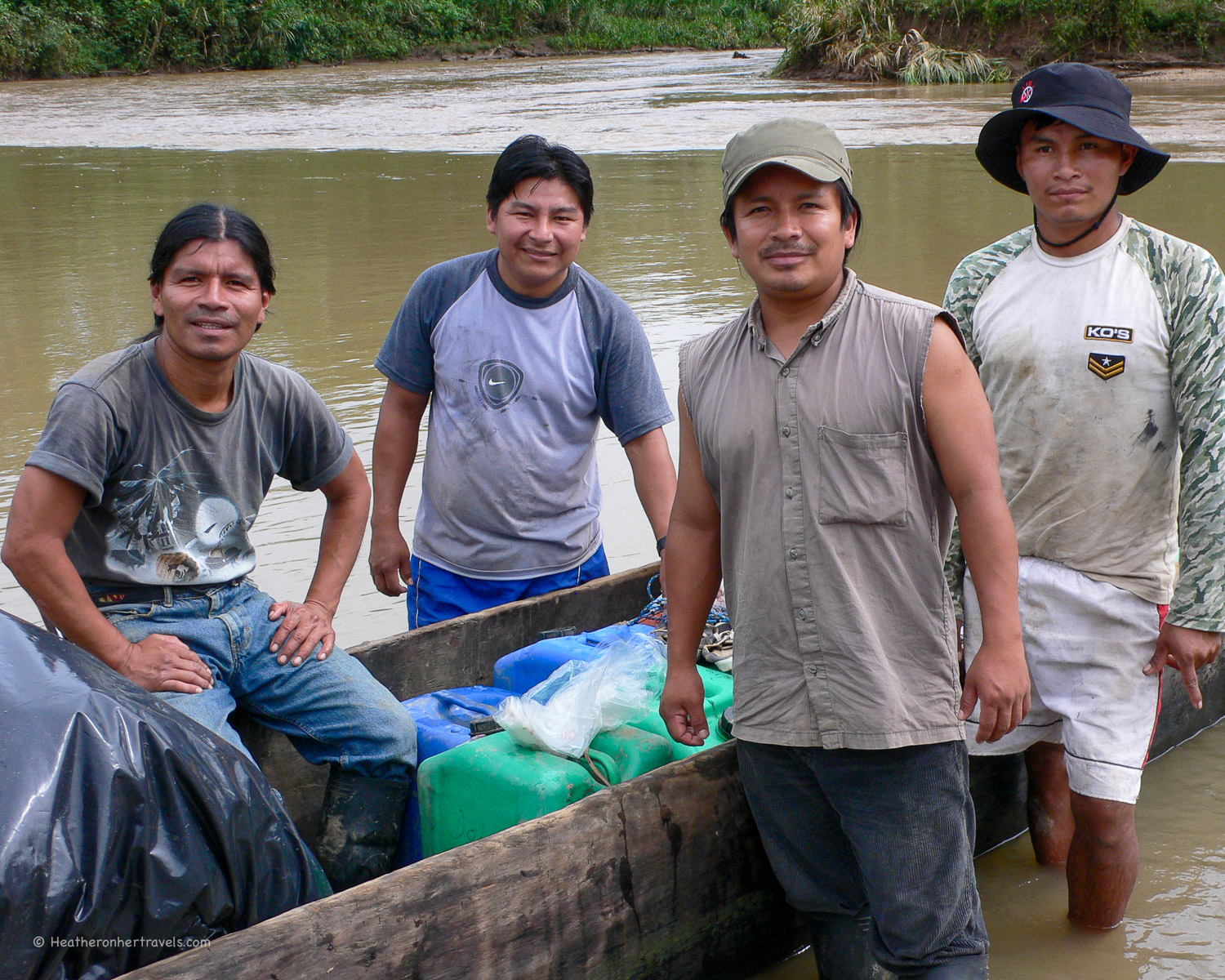 Our team of boatmen from Sarayaku