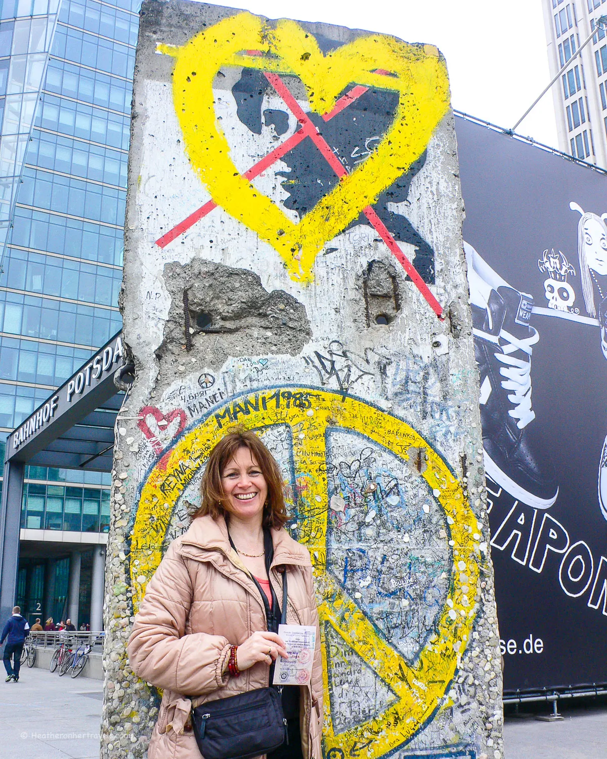 With my East German Visa near Potsdamer Platz