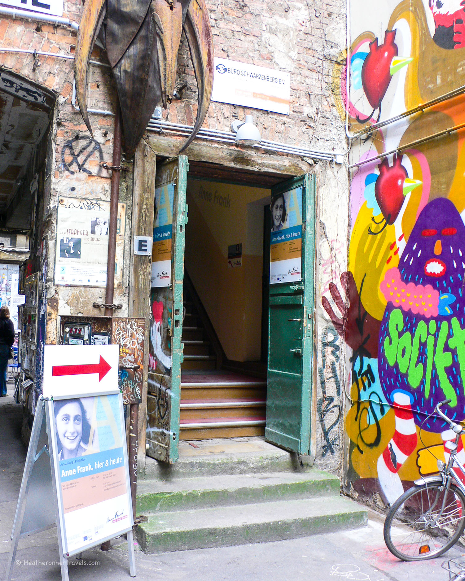 Entrance to the Anne Frank Museum in Berlin
