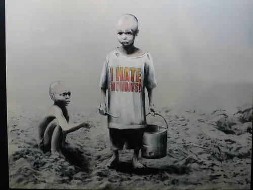 i-dont-like-mondays-by-banksy Banksy exhibition in Bristol