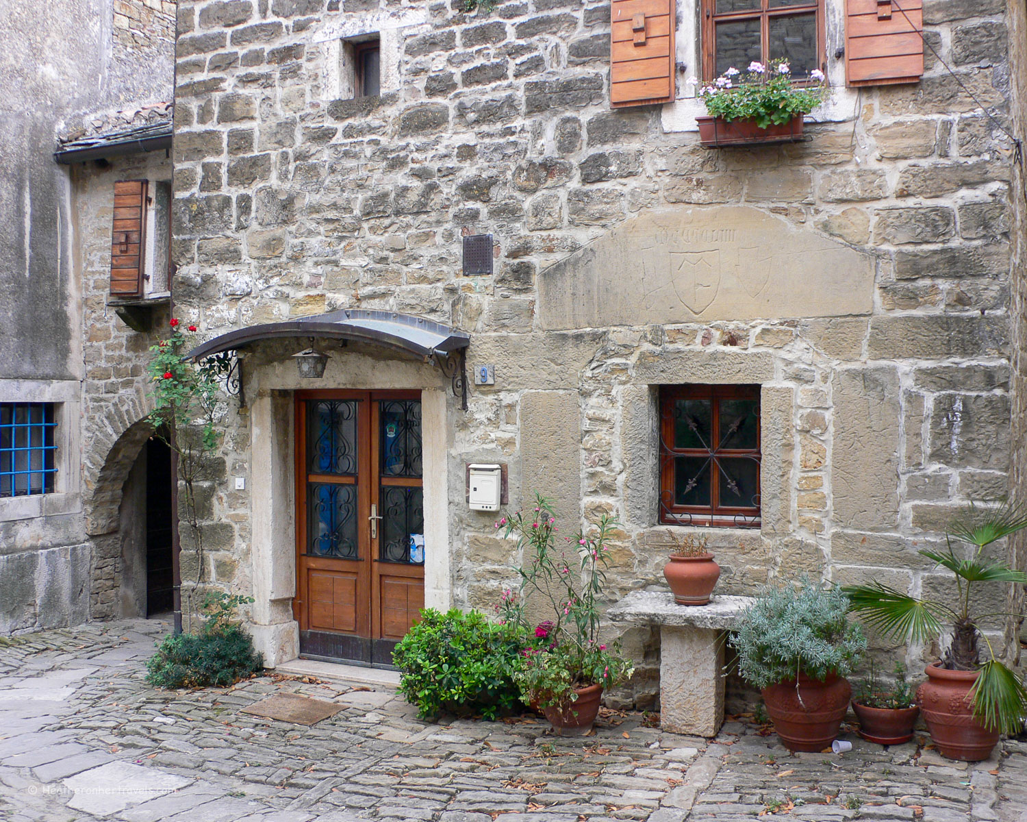 Old Houses at Grožnjan in Istria, Croatia
