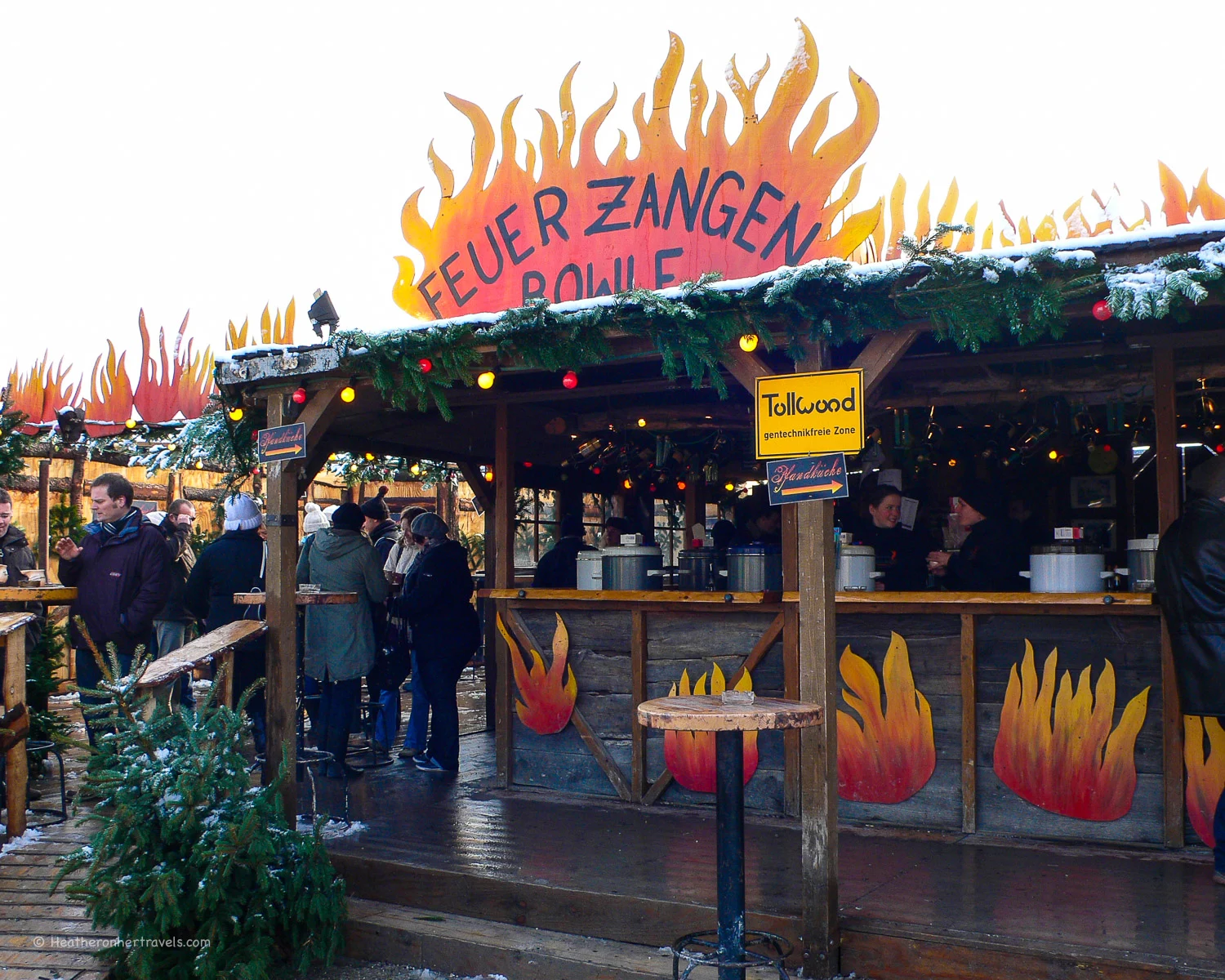 Feuerzangenbowle stall at Tollwood Festival in Munich