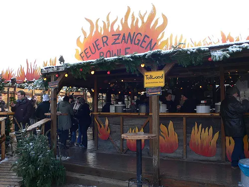 Feuerzangenbowle stand at Tollwood Festival in Munich