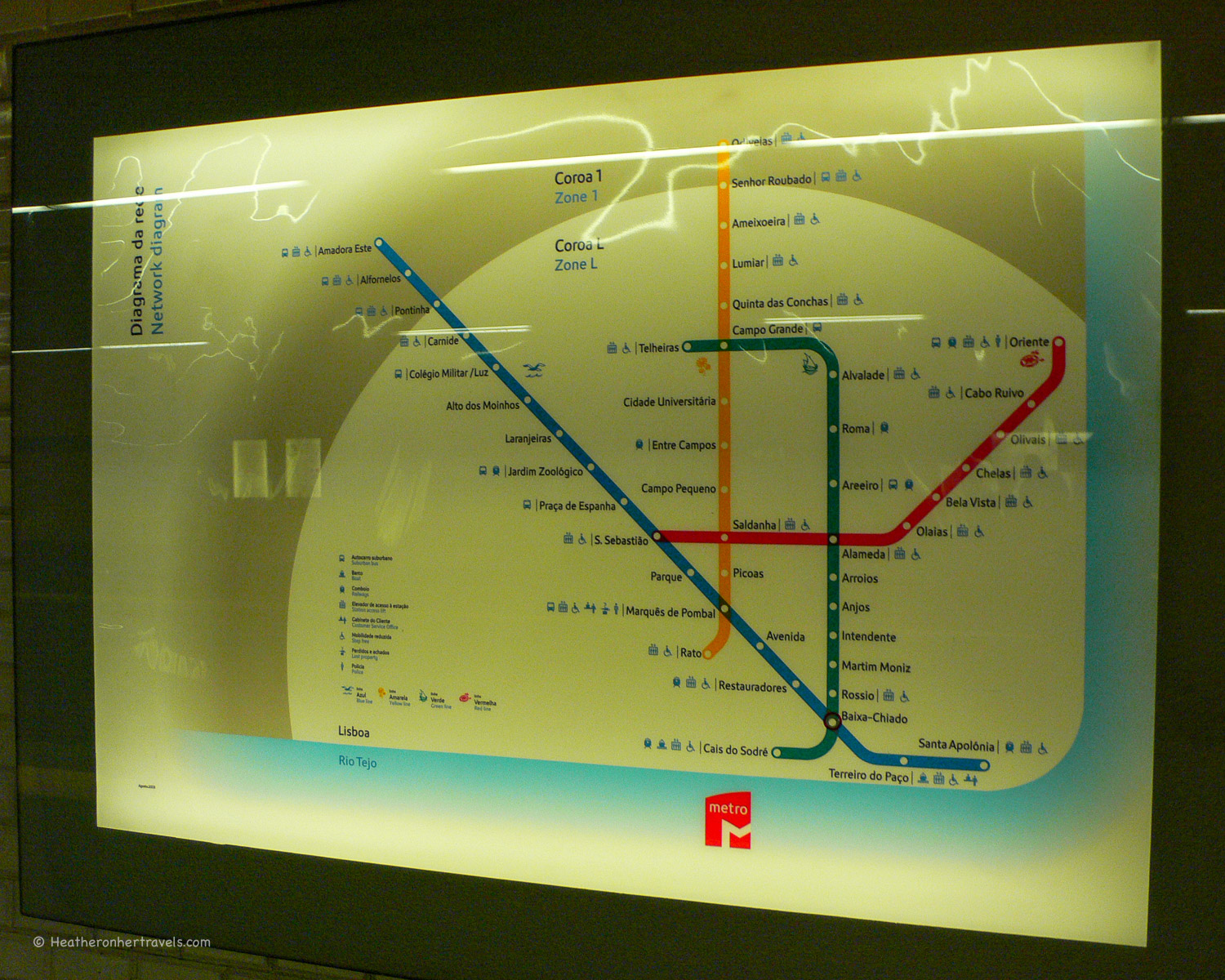 Metro map of Lisbon