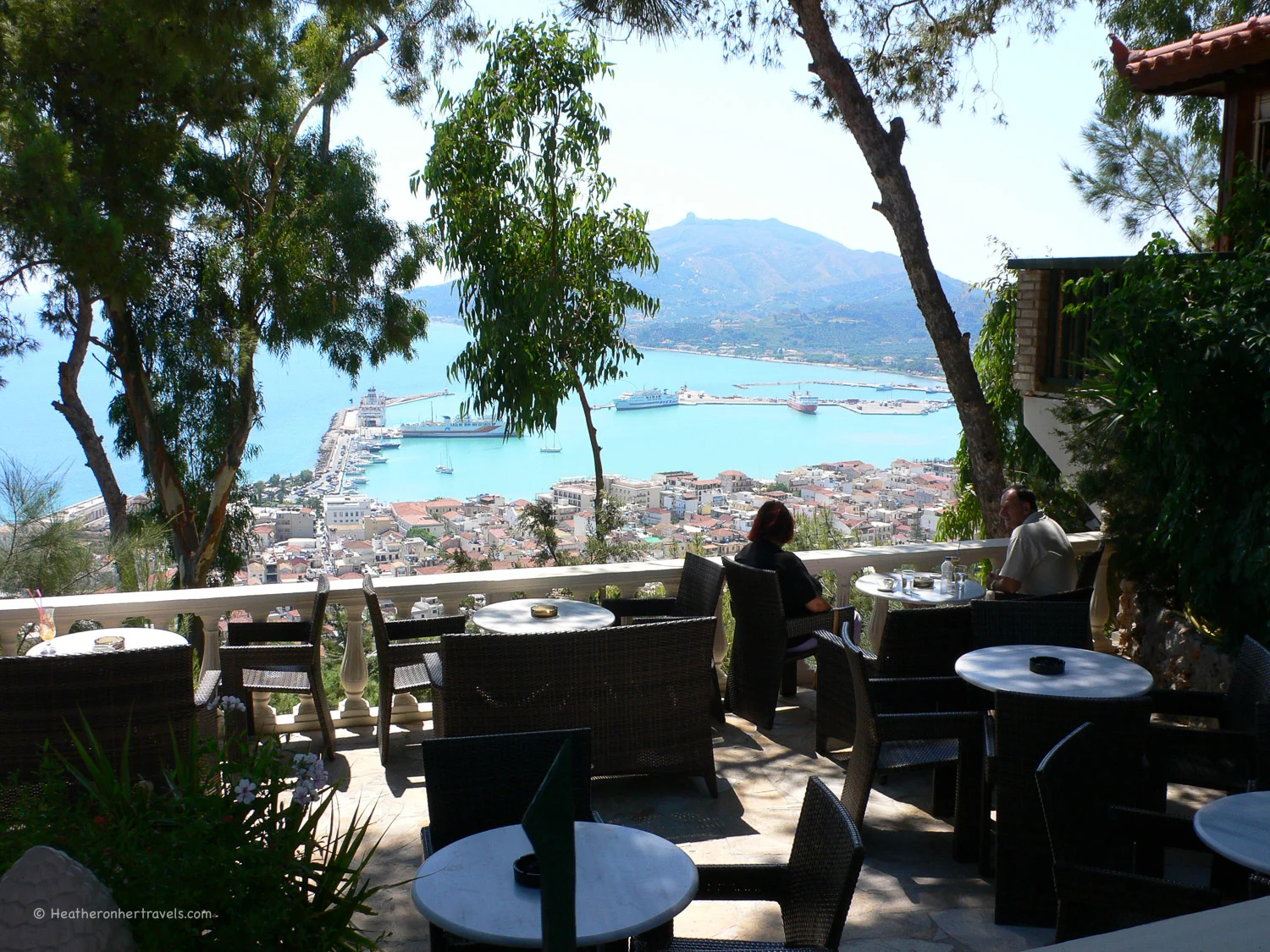 Bar outside the castle overlooking Zante town