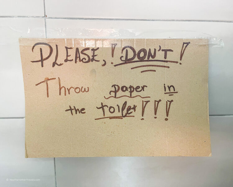 Greece Toilet paper sign!