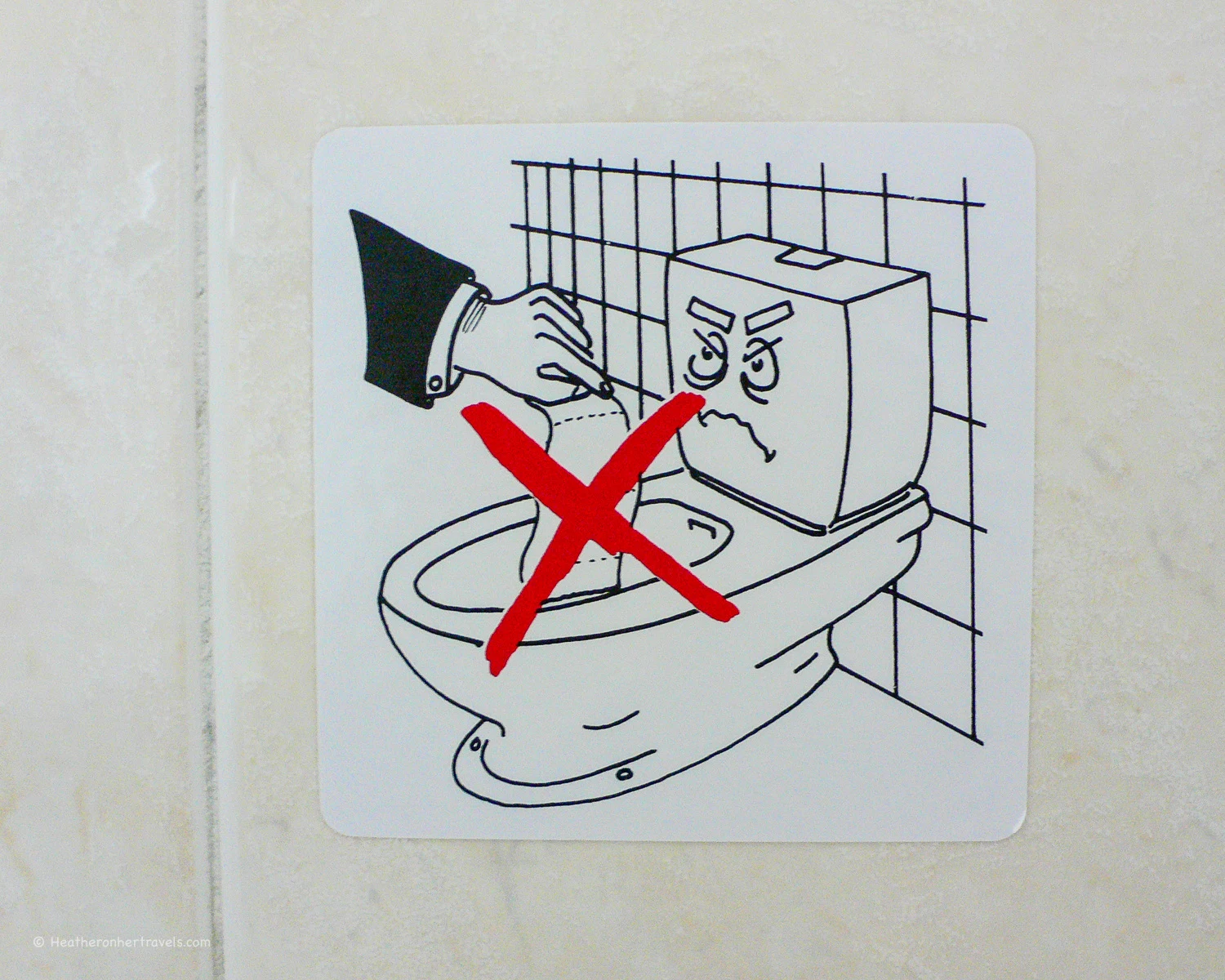 Greece Toilet paper sign!