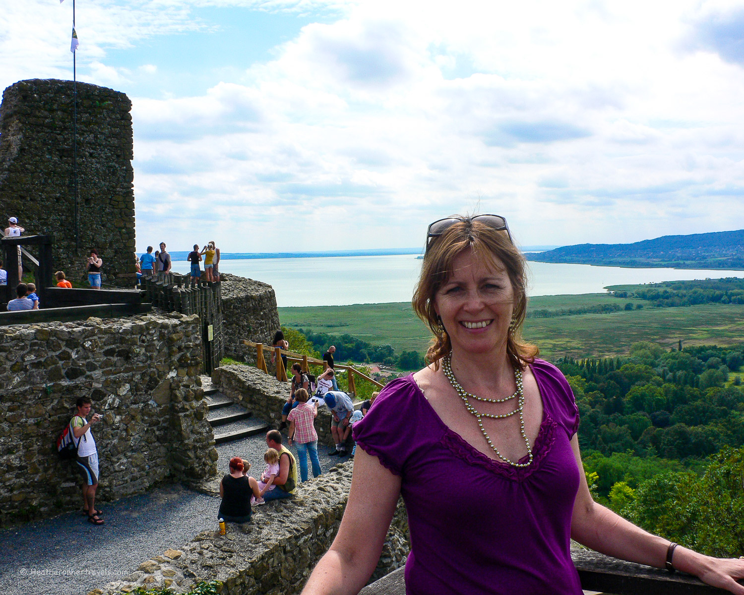 Heather at Szigliget castle near Lake Balaton, Hungary