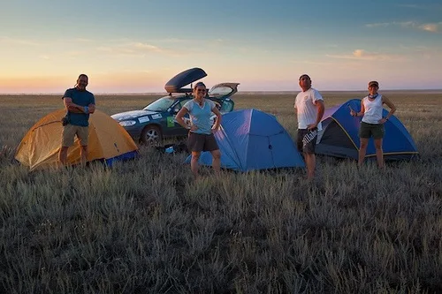 The Social Media Syndicate camping in Mongolia Photo: Sherry Ott