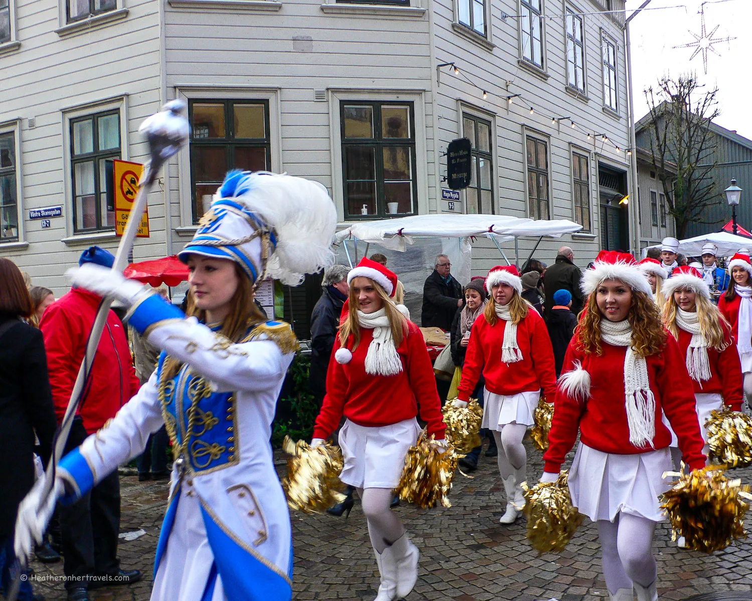 Christmas marching band in Haga, Gothenburg