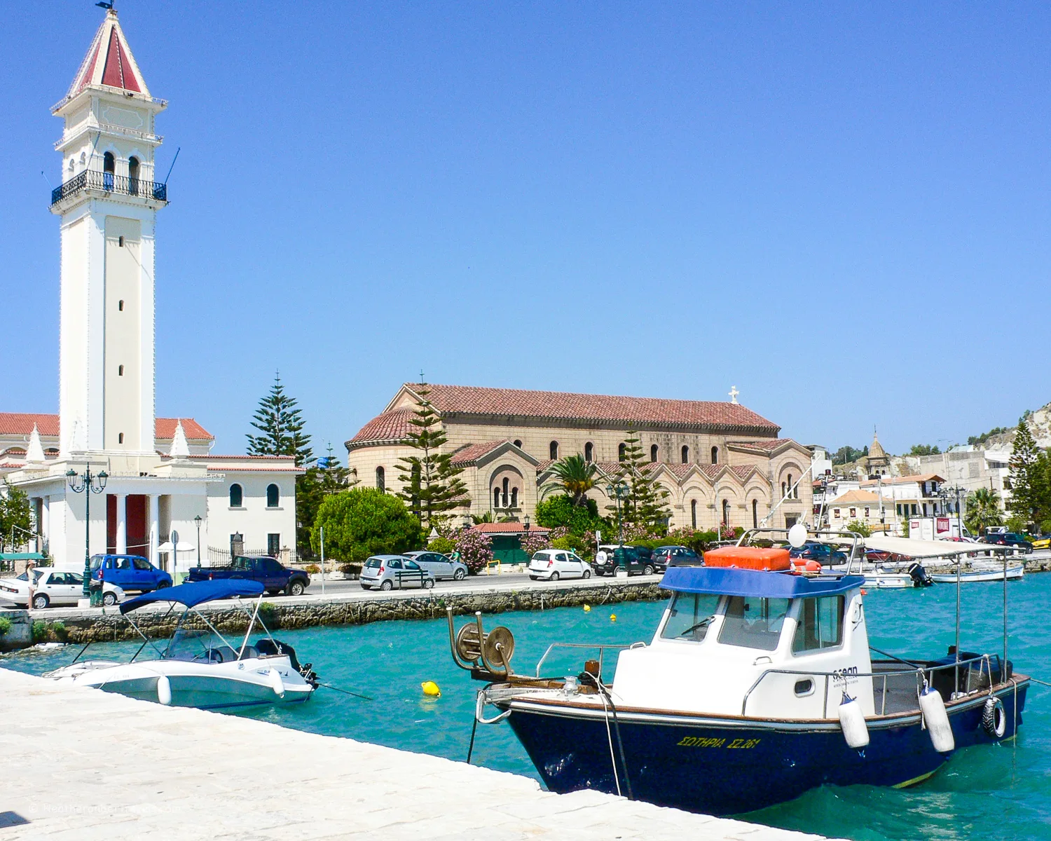 St Denis Church in Zante town, Zakynthos, Greece