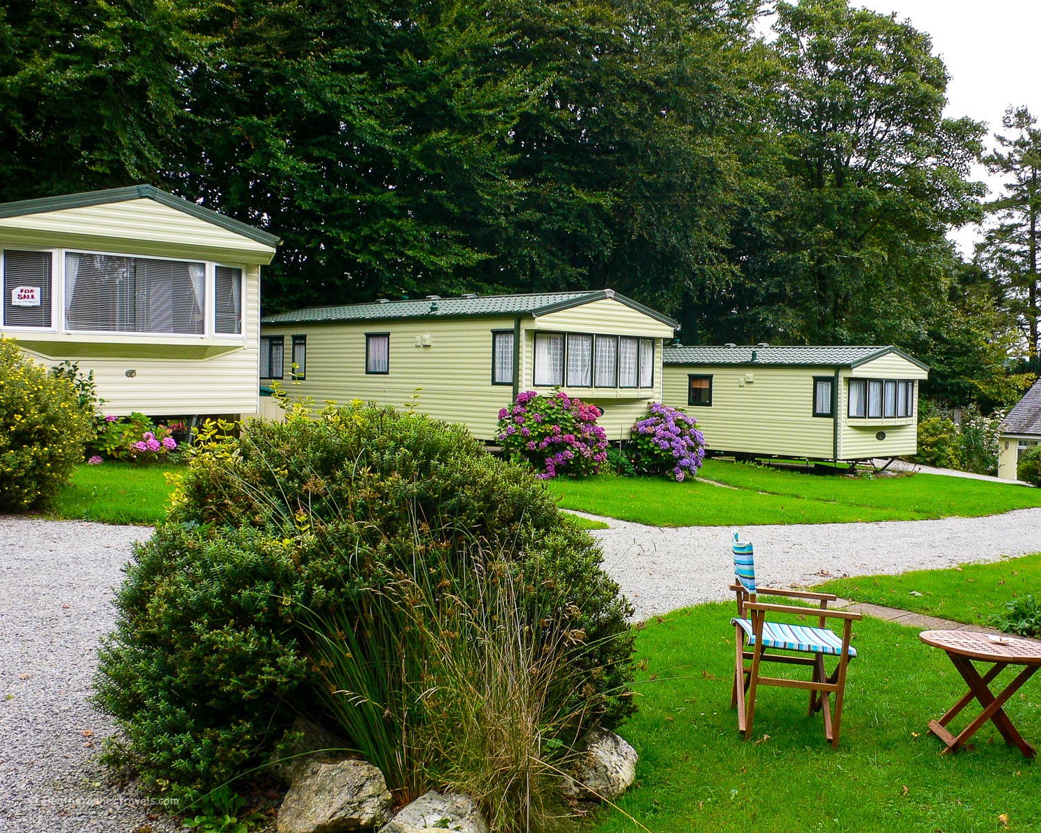 Mobile homes at Woodovis Park, near Tavistock, Devon