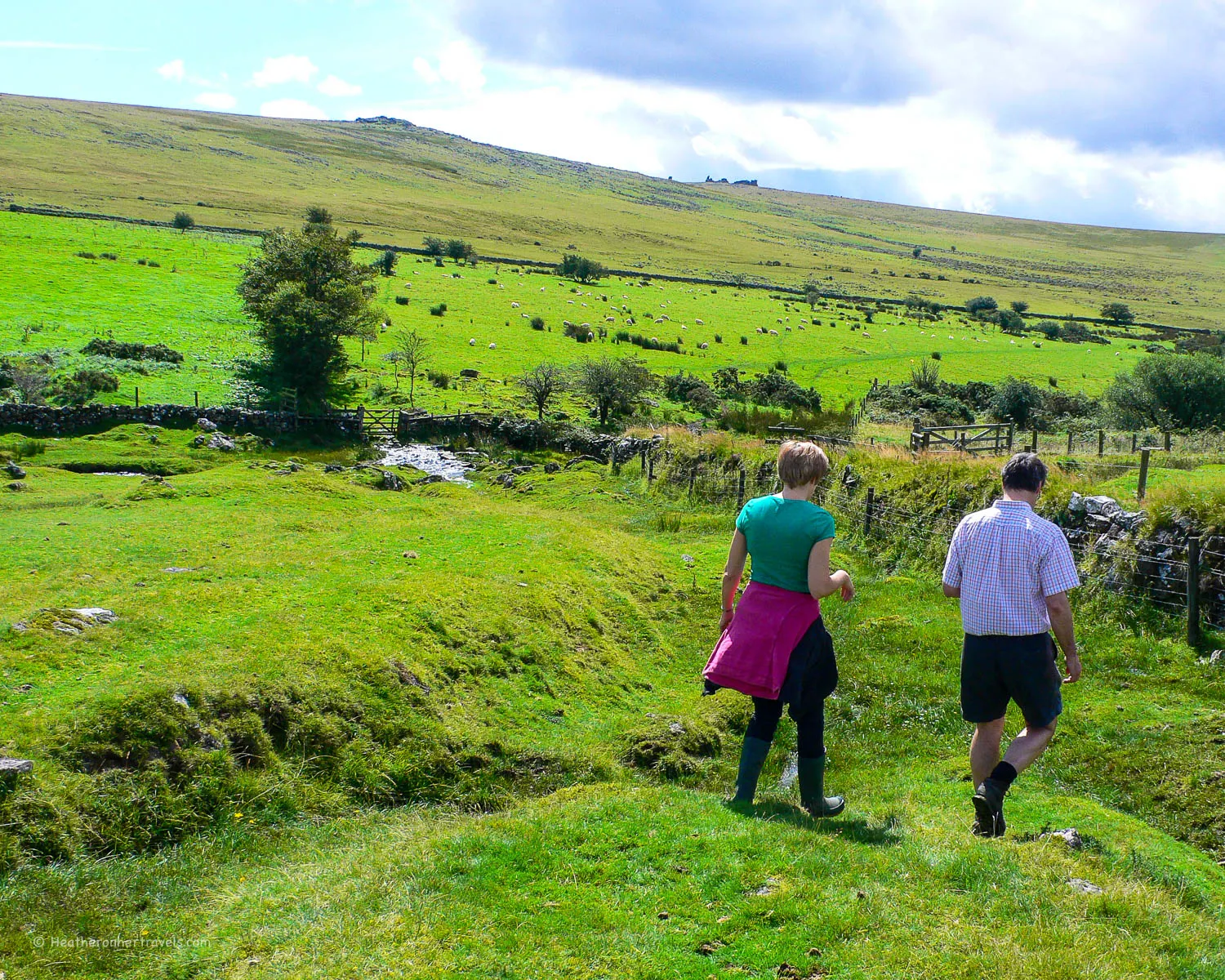 Walking on Dartmoor above Peter Tavy