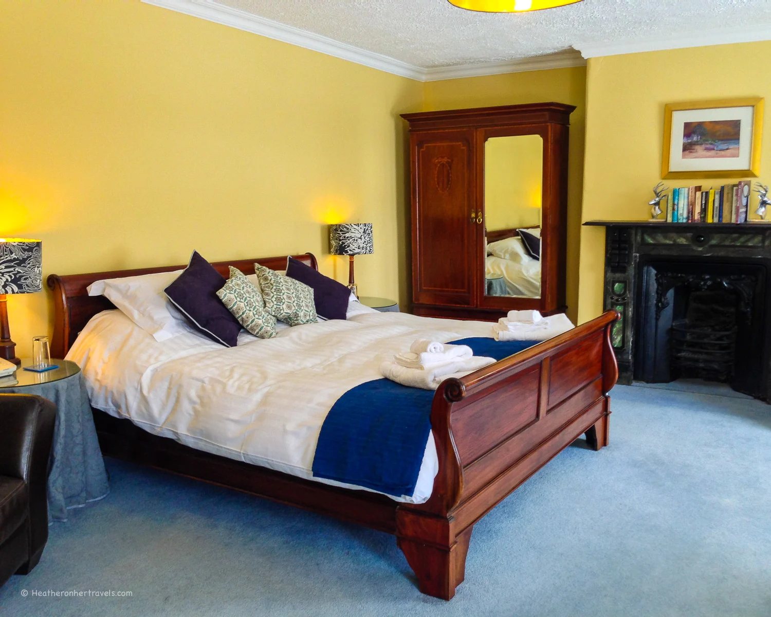 Houndstor bedroom at Prince Hall Hotel, Dartmoor, Devon