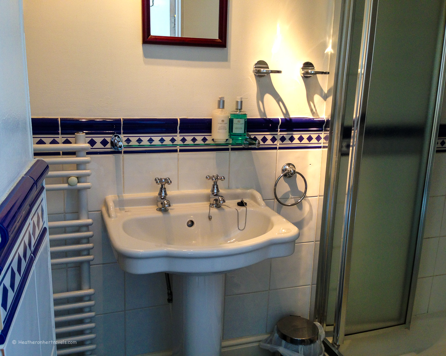 Our bathroom at the Prince Hall Hotel, Dartmoor, Devon