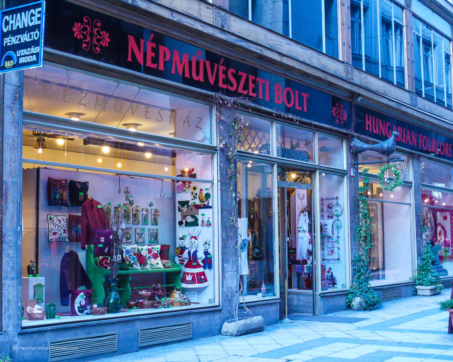 Folkart Kézművészház shop selling Hungarian crafts in Budapest