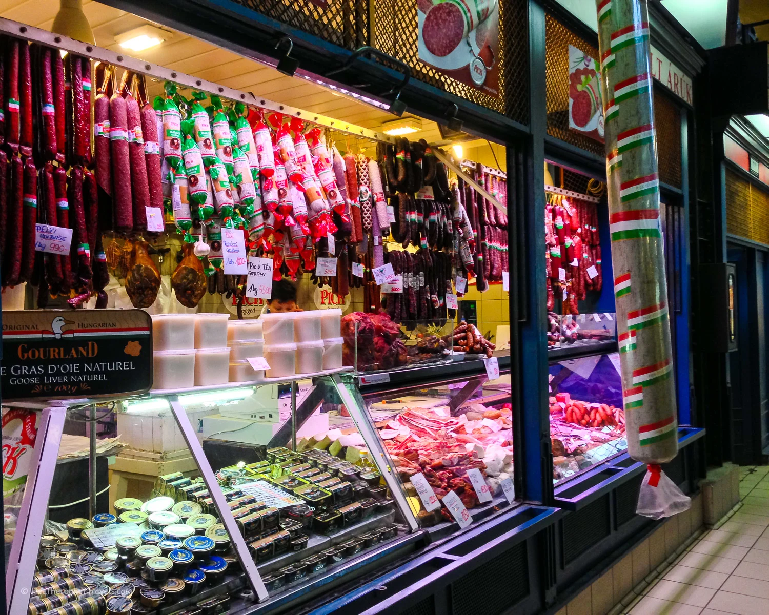 Sausages at the Central Market, Budapest