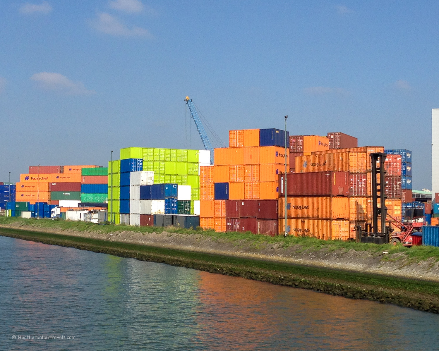 Rotterdam harbour seen from the Spido Harbour