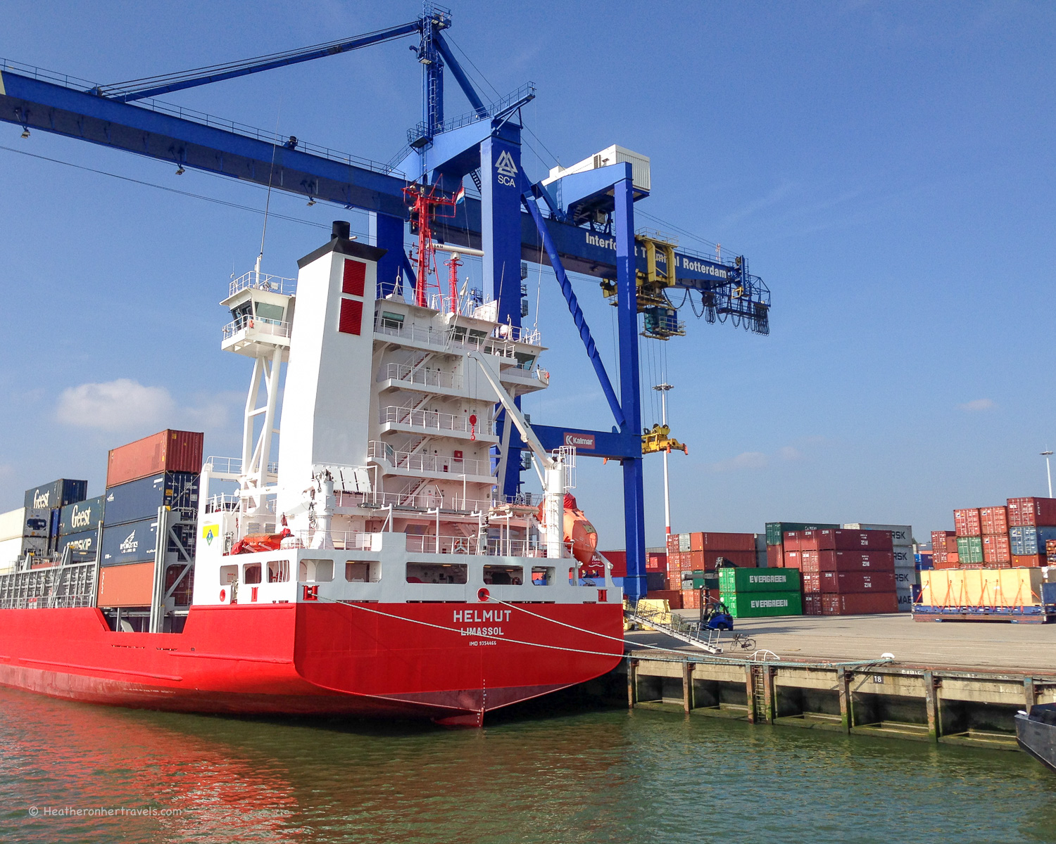 Rotterdam harbour seen from the Spido Harbour