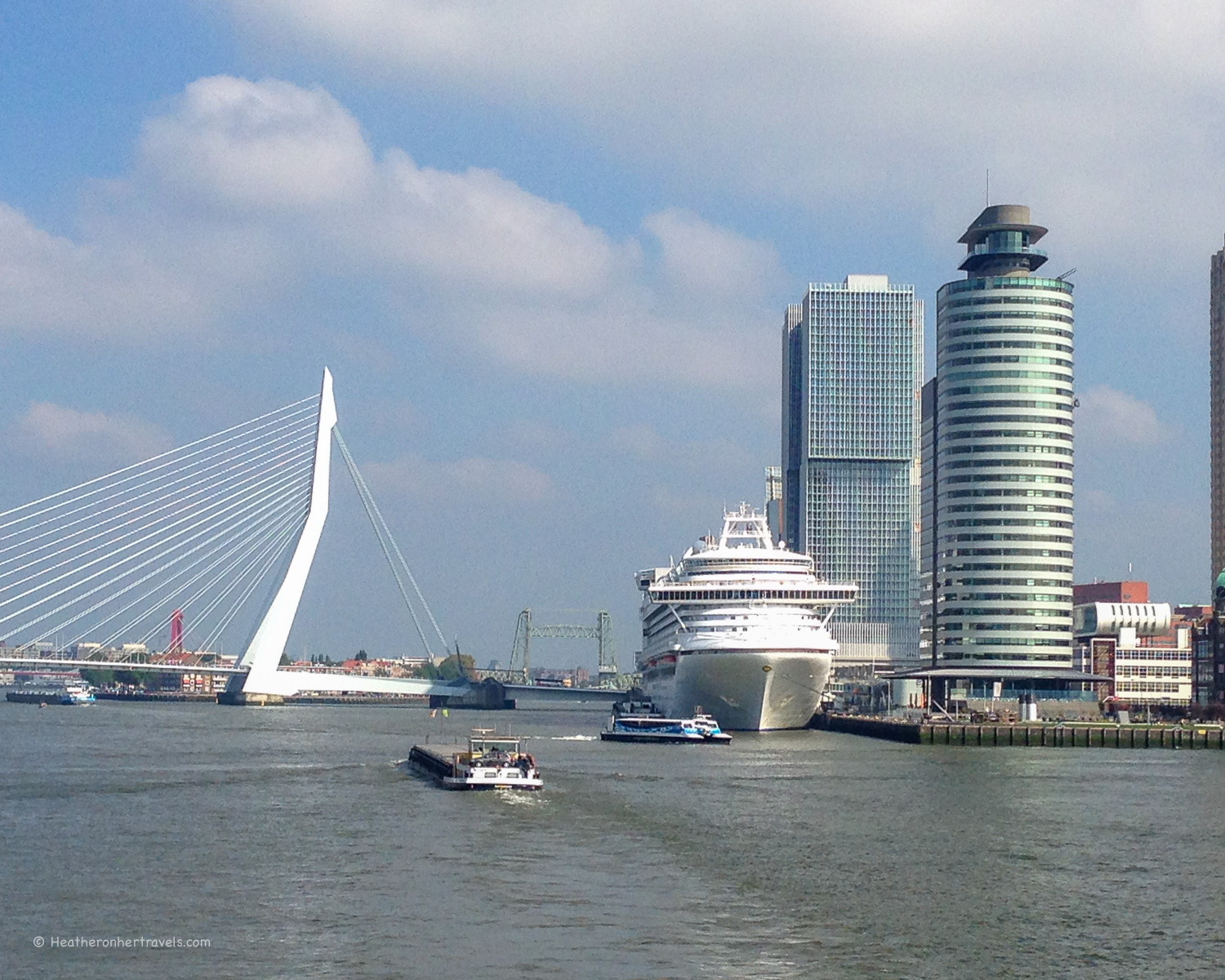 Rotterdam harbour seen from the Spido Harbour
