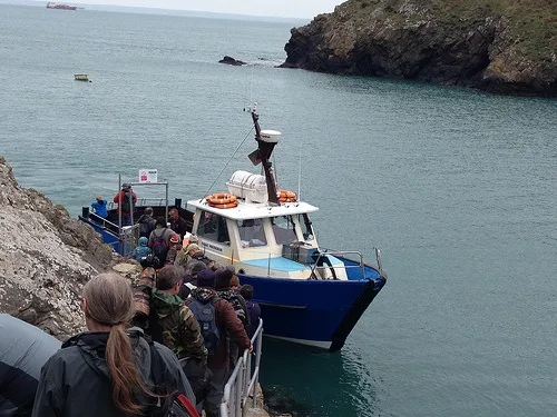 Boarding Dale Princess for the trip to Skomer Island in Pembrokeshire Photo: Heatheronhertravels.com