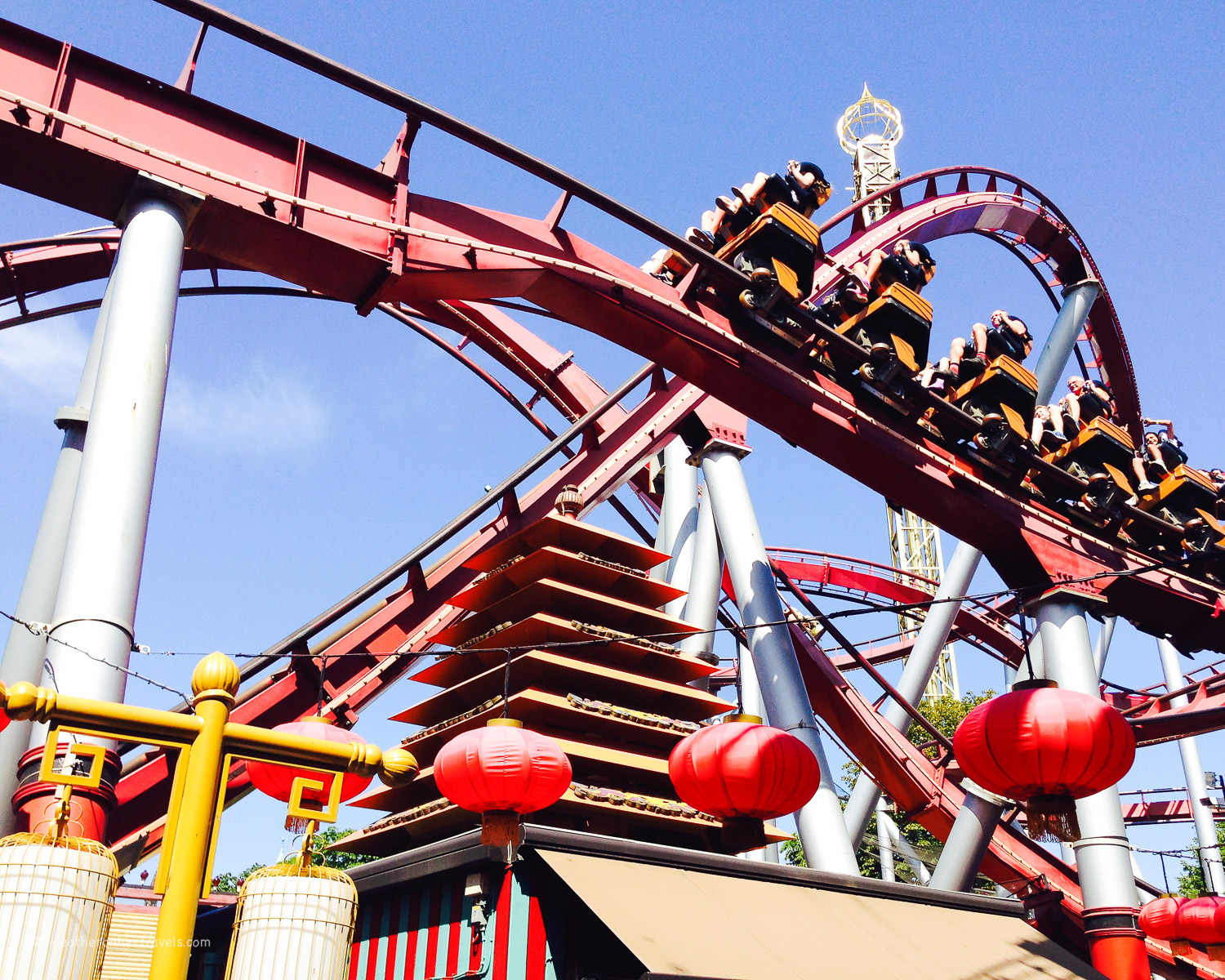 Riding the roller coaster at Tivoli Photo: Heatheronhertravels.com