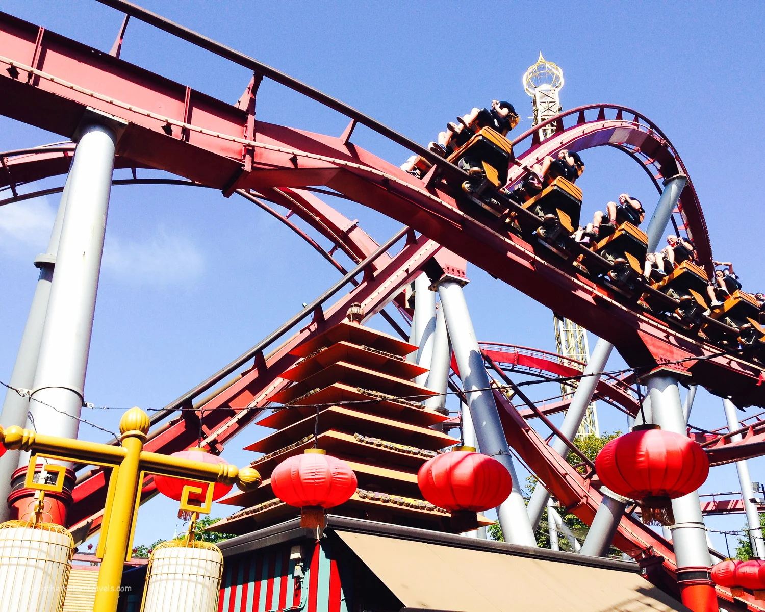 Riding the roller coaster at Tivoli Photo: Heatheronhertravels.com