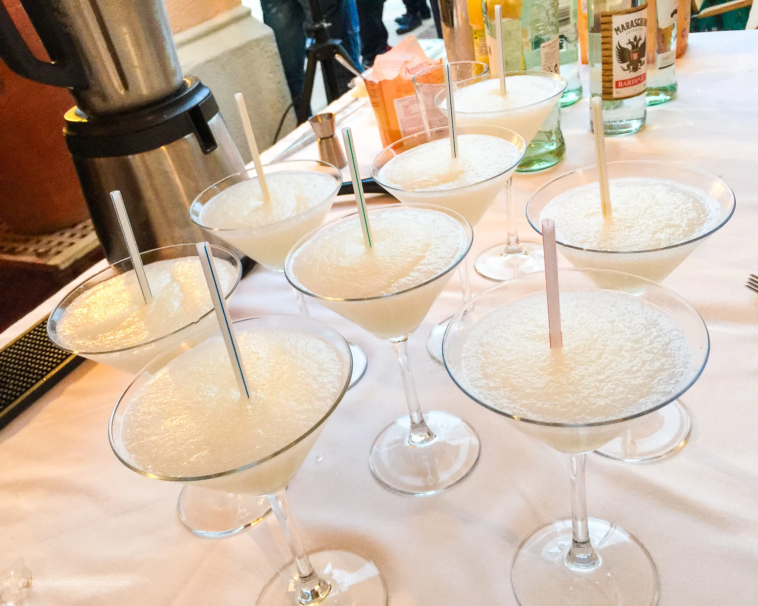 Daiquiri cocktails at Hotel Sant Pere del Bosc, Lloret de Mar