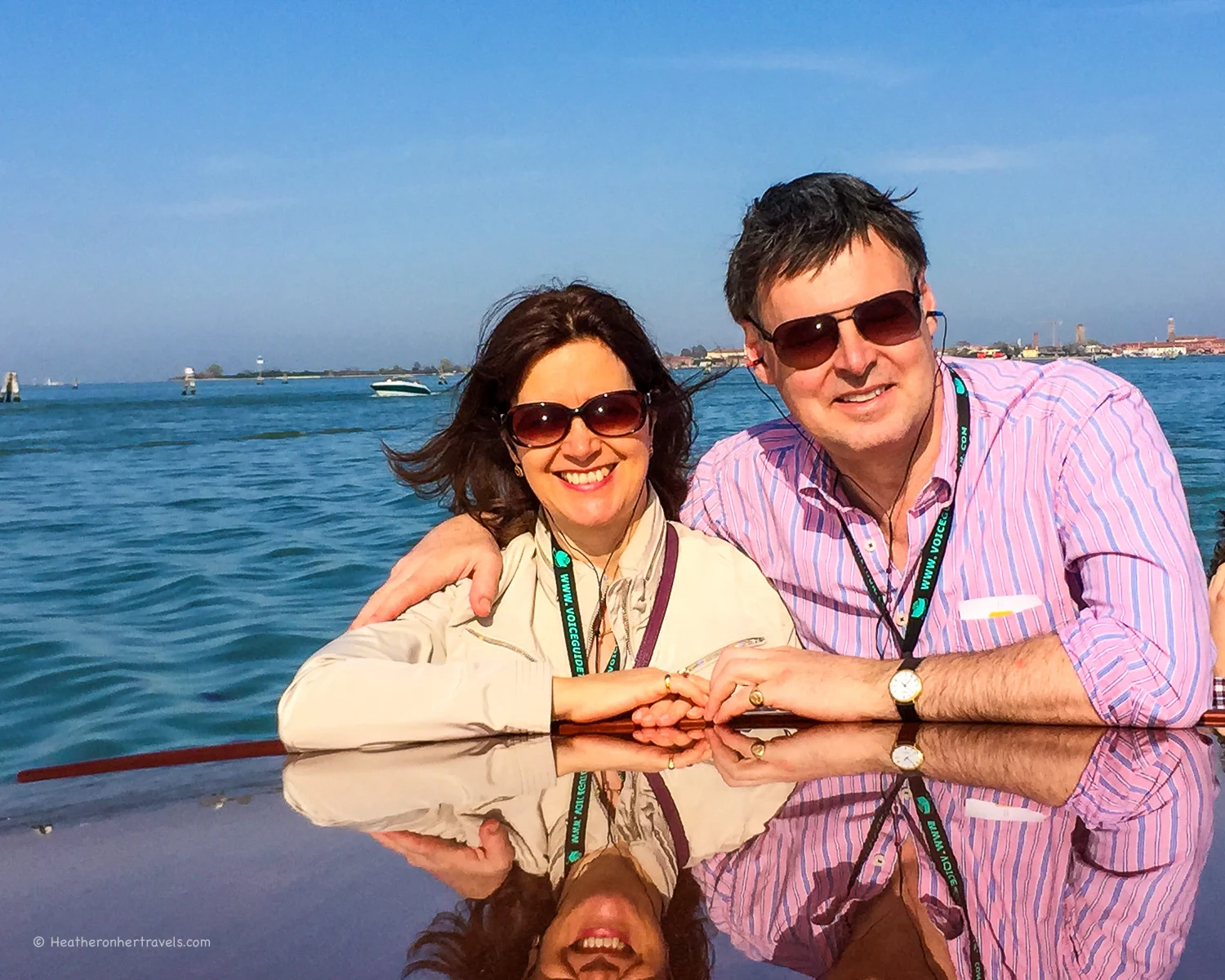 Heather & Guy on our Walks of Italy Boat Tour Photo: Heatheronhertravels.com