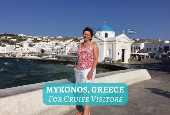 Heather in the Harbour of Mykonos, Greece