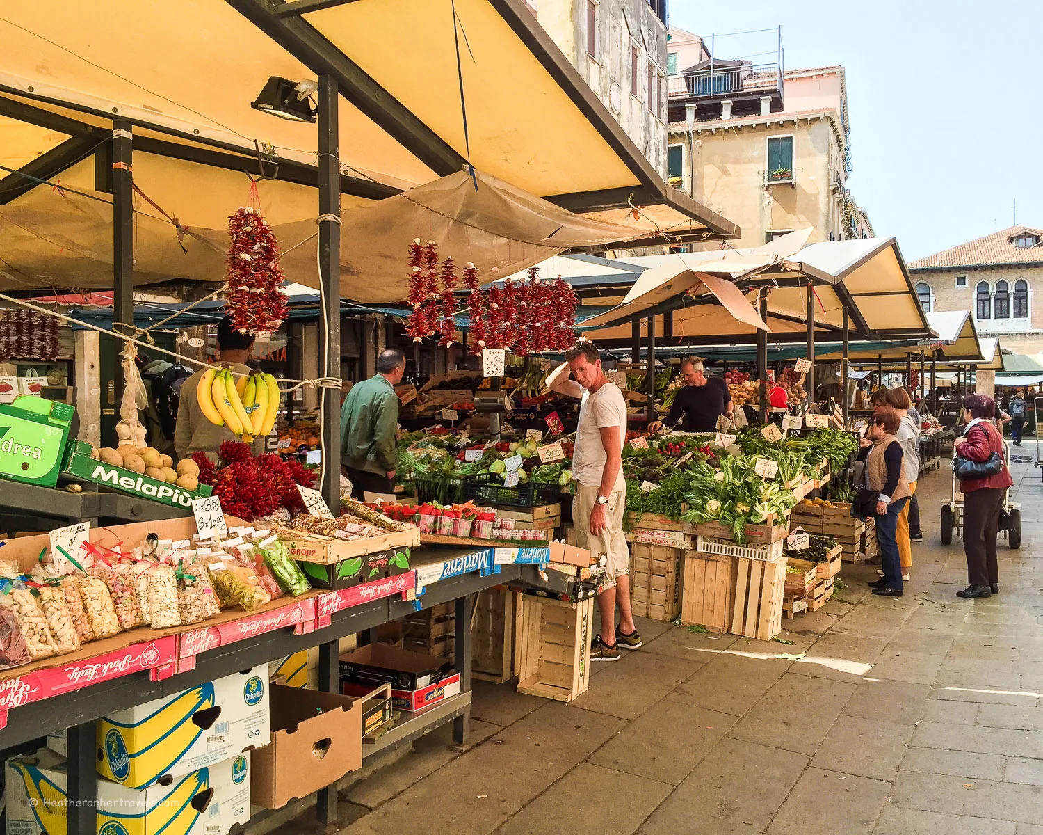 Rialto market in venice Photo: Heatheronhertravels.com