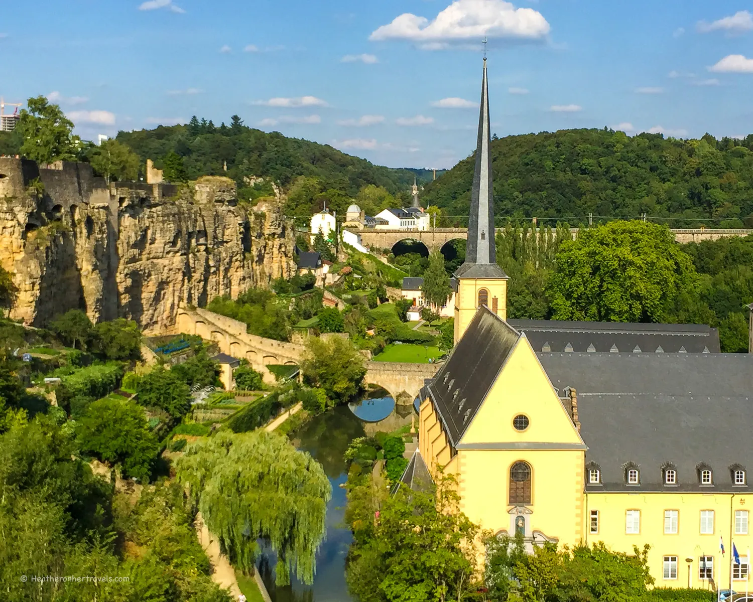 View of the Petrusse Valley Luxembourg Photo: Heatheronhertravels.com