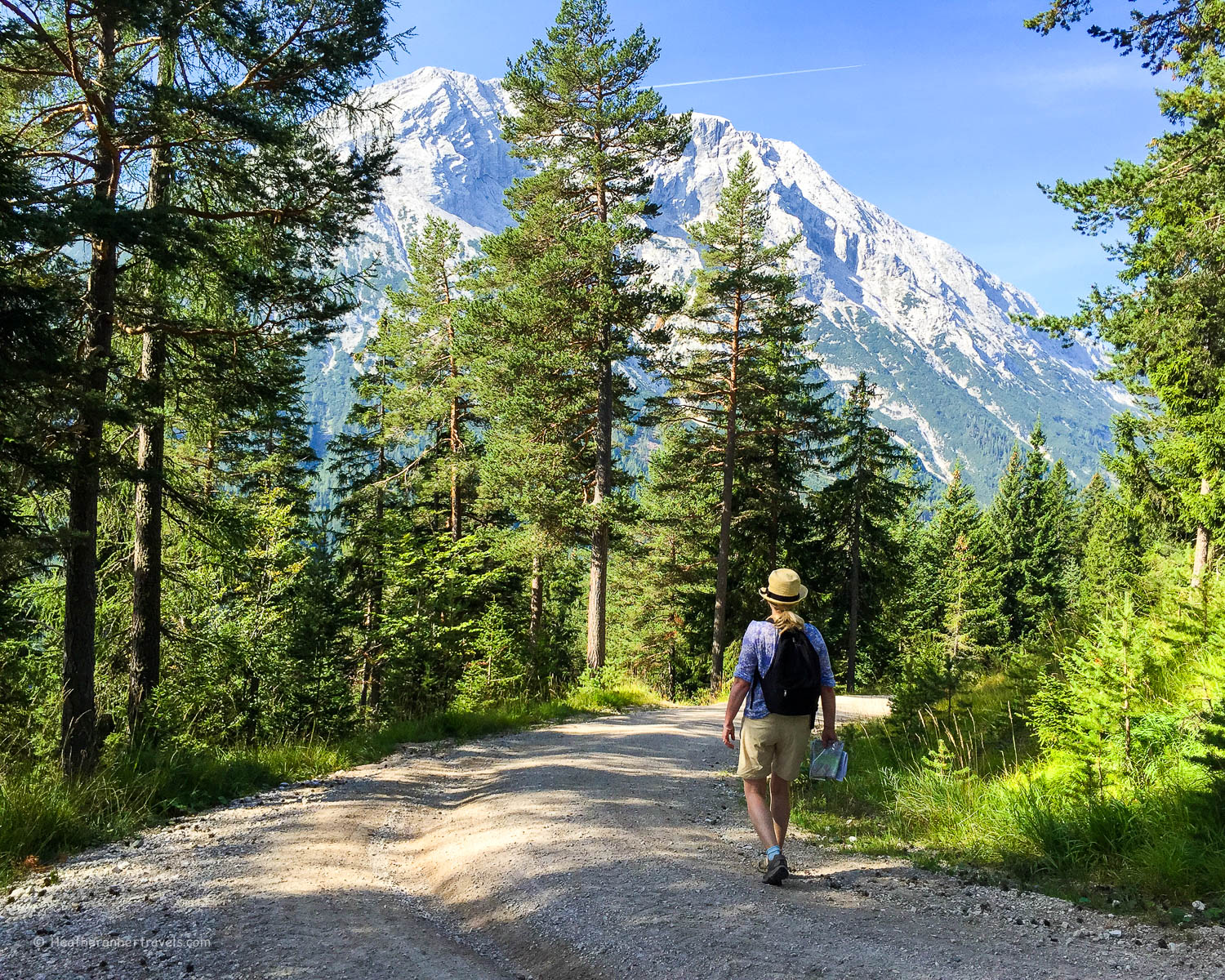 Walking through forest in the Gaistal Valley, Tyrol, Austria Photo: Heatheronhertravels.com