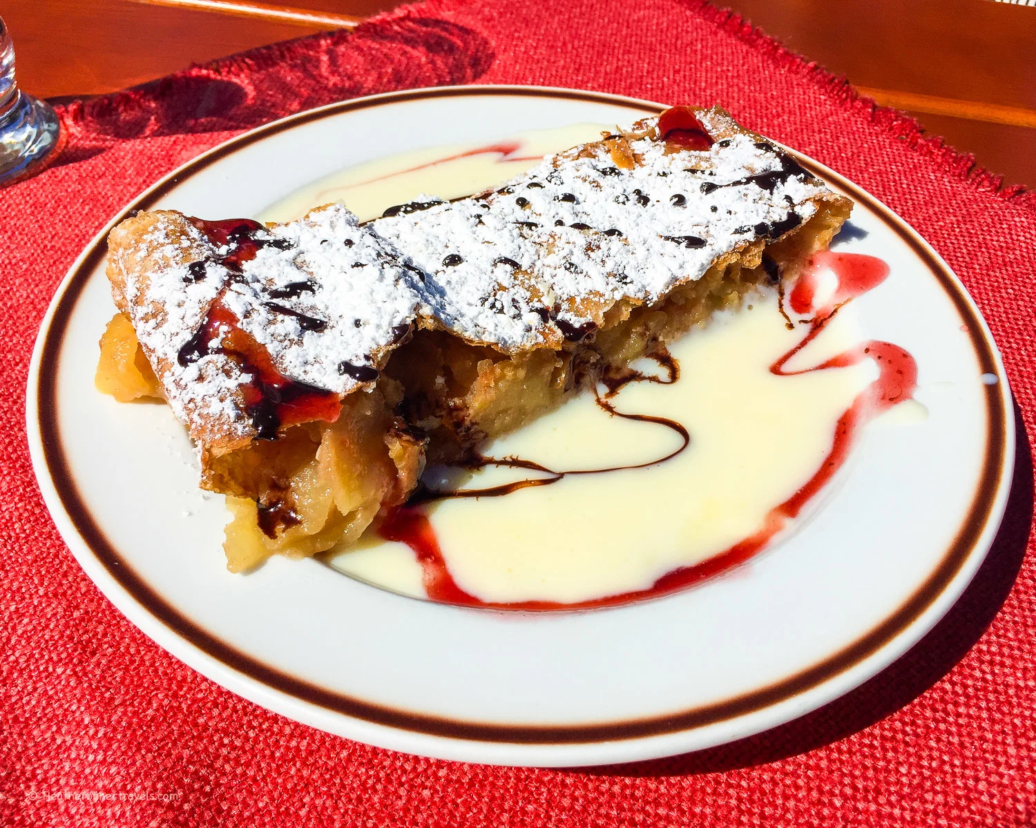 Apple Strudel at Wildermoosalm near Seefeld, Austria Photo: Heatheronhertravels.com