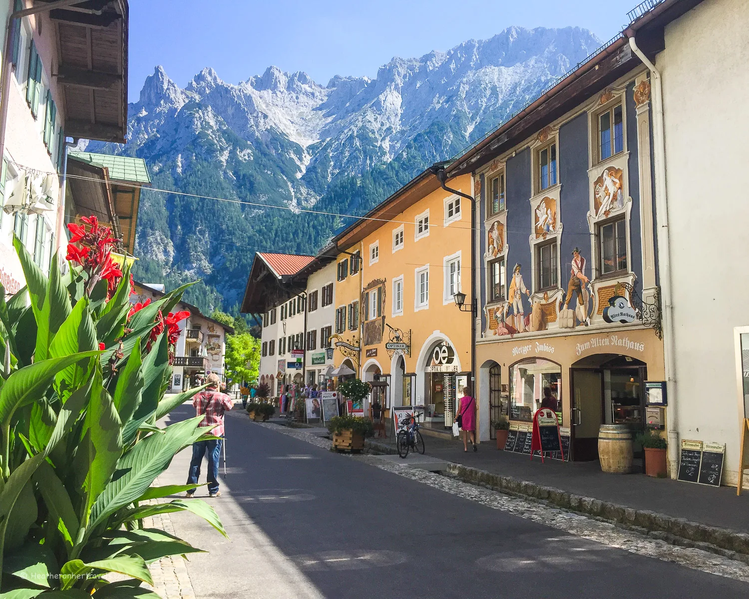 The painted houses of Mittenwald in Germany with Headwater Holidays Photo: Heatheronhertravels.com