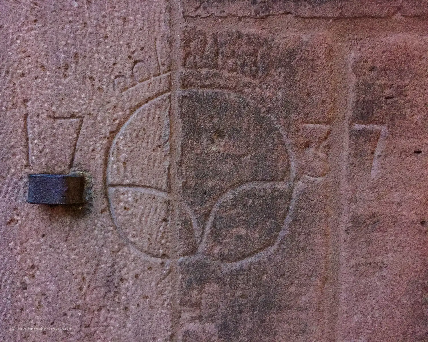 Pretzel carving in the church of the Holy Spirit in Heidelberg