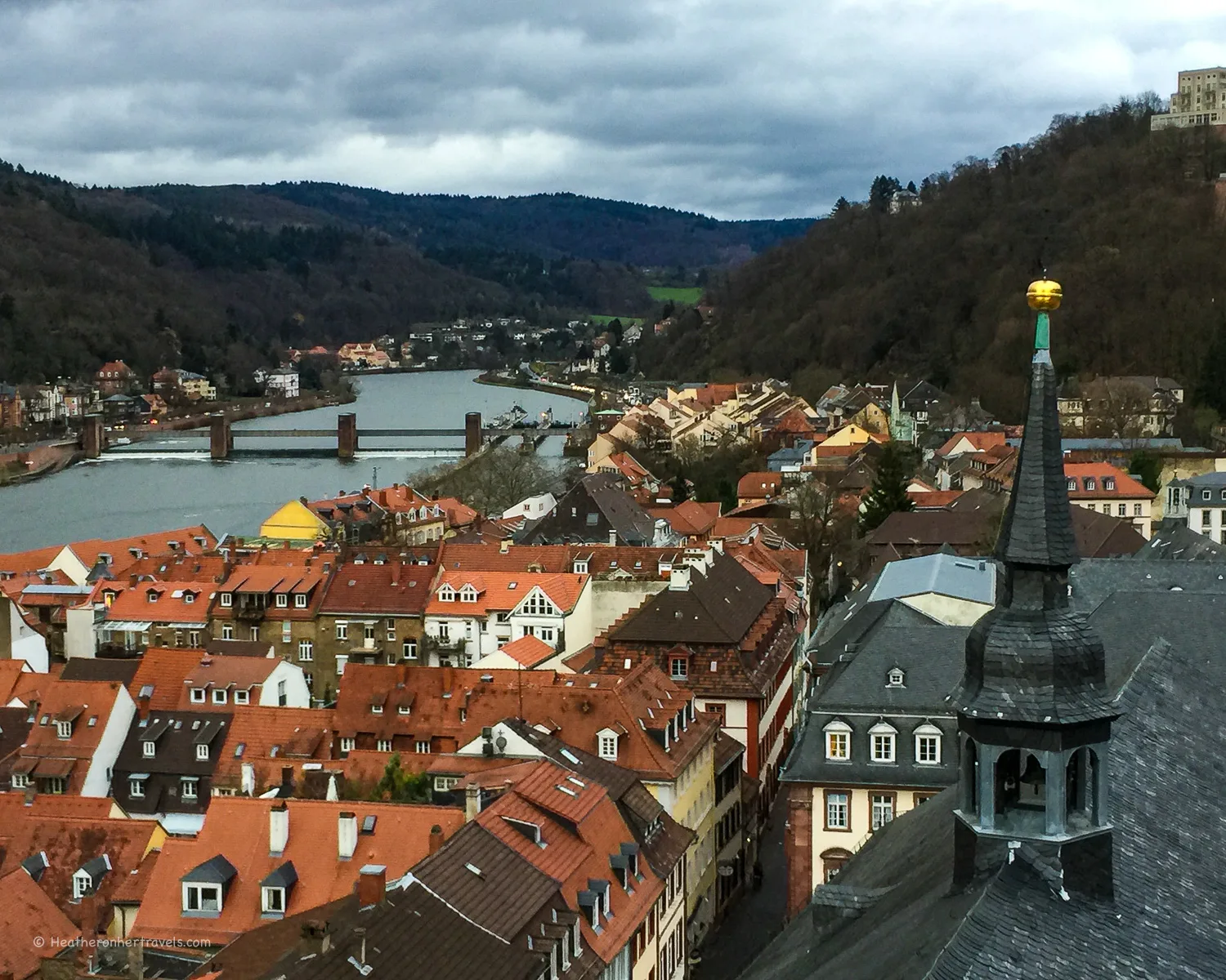 View from the church of the Holy Ghost in Heidelberg
