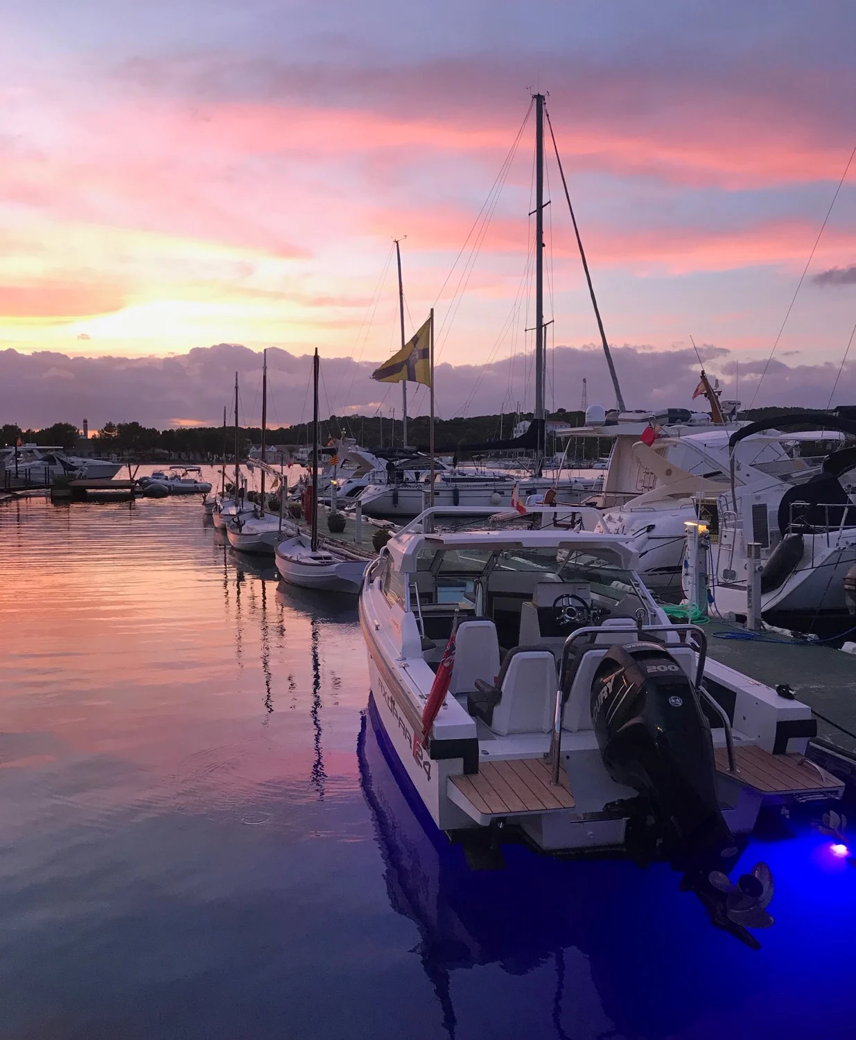 Sunset in the port of Mahon in Menorca Photo Heatheronhertravels.com