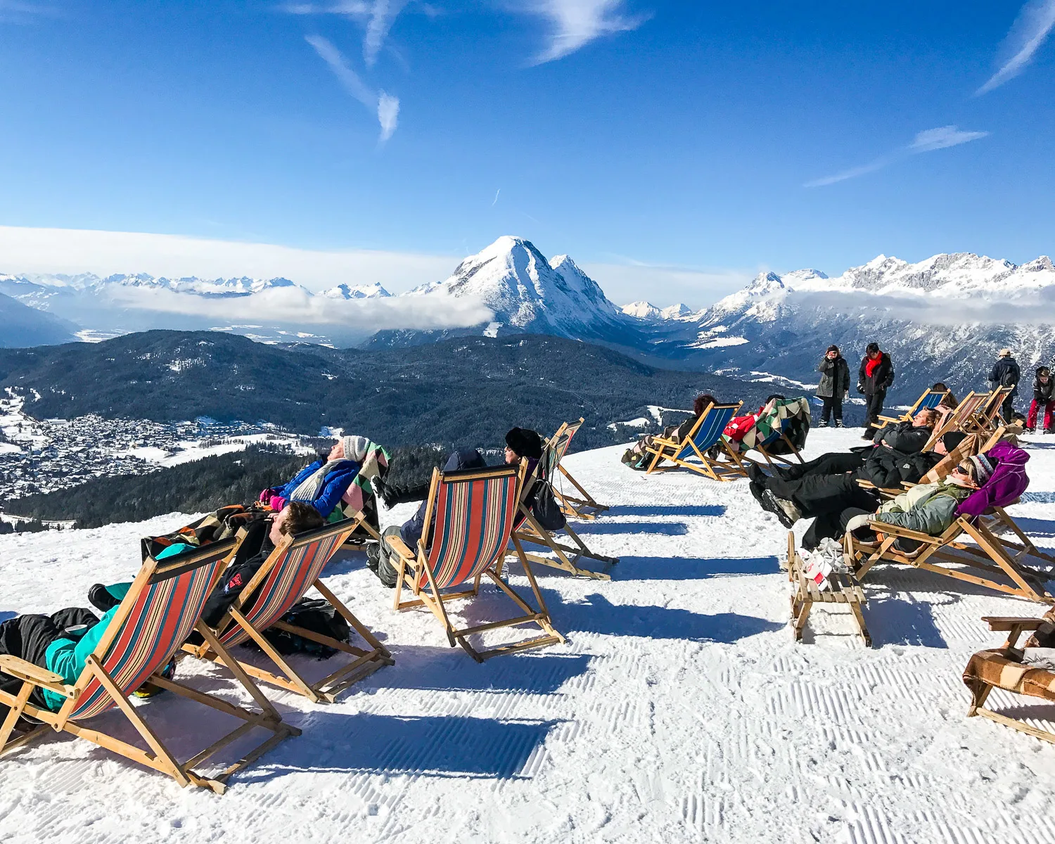 Deckchairs at Rossehutte in Seefeld