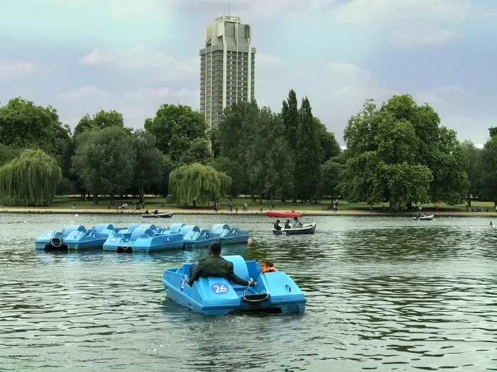 Pedal boats in Hyde Park