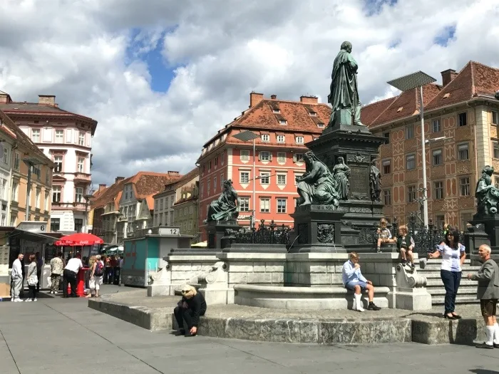 Graz things to do - Hauptplatz in Graz Austria Photo: Heatheronhertravels.com