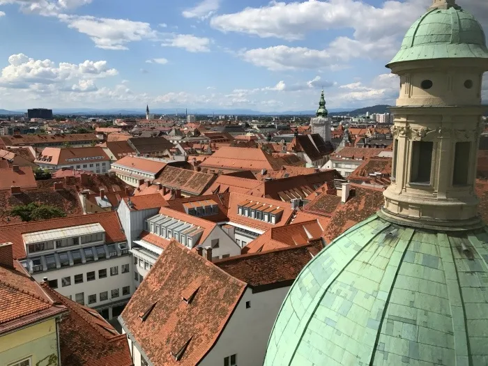 View from the Mausoleum in Graz on a weekend in Austria Photo: Heatheronhertravels.com