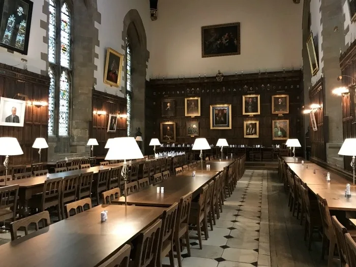 Oxford Itinerary - Dining Hall at New College Oxford photo Heatheronhertravels.com