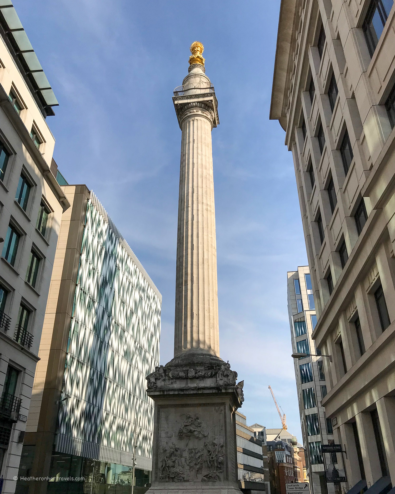 Monument in the City of London Photo Heatheronhertravels.com Free things to do in the City of London