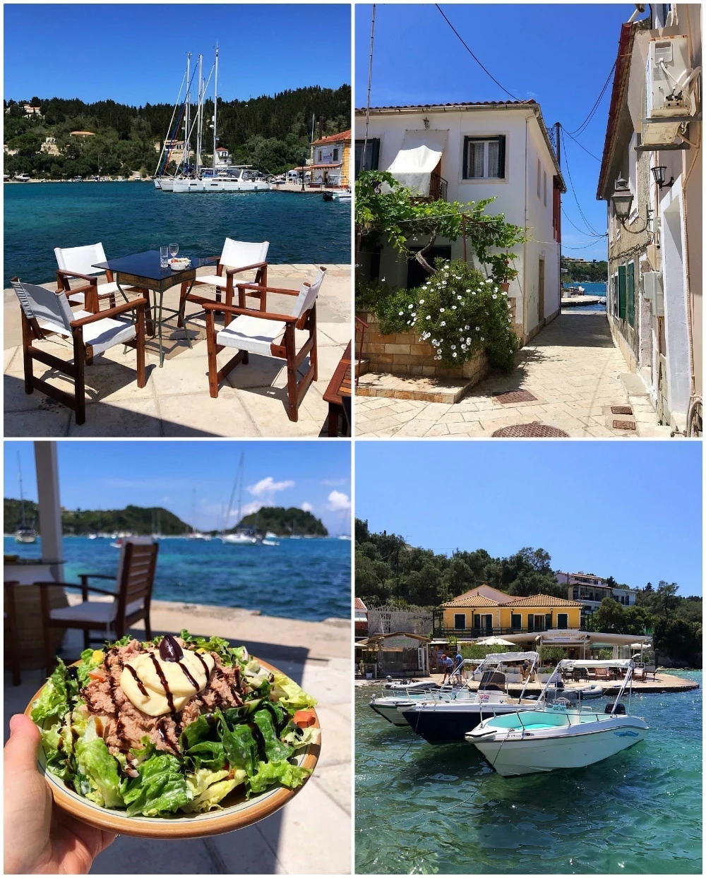 Fanis Bar in Lakka harbour, Paxos Greece Photo Heatheronhertravels.com